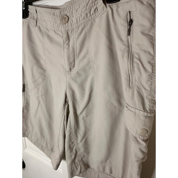 Columbia East Ridge Cargo Shorts Size 12 Beige Outdoor Hiking Lightweight Nylon - Picture 6 of 11